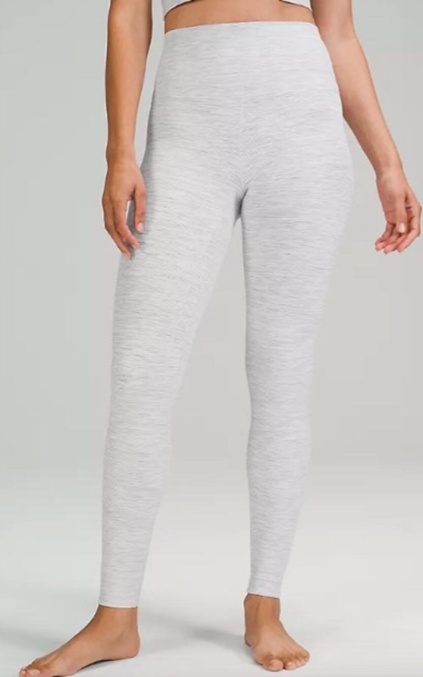 Lululemon High Rise Wunder Under Heather Gray Full length Leggings Size 4